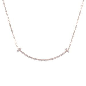 TIFFANY Smile Necklace Diamond Pink Gold